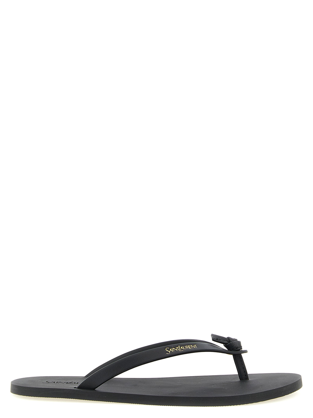 Saint Laurent Black Calfskin Slides