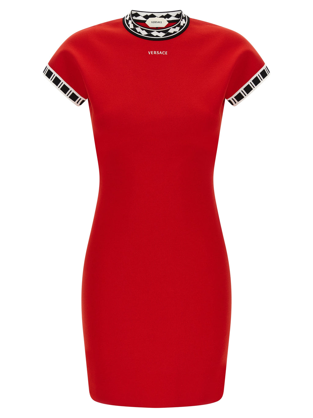 Versace Multicolor Cotton Short Dress