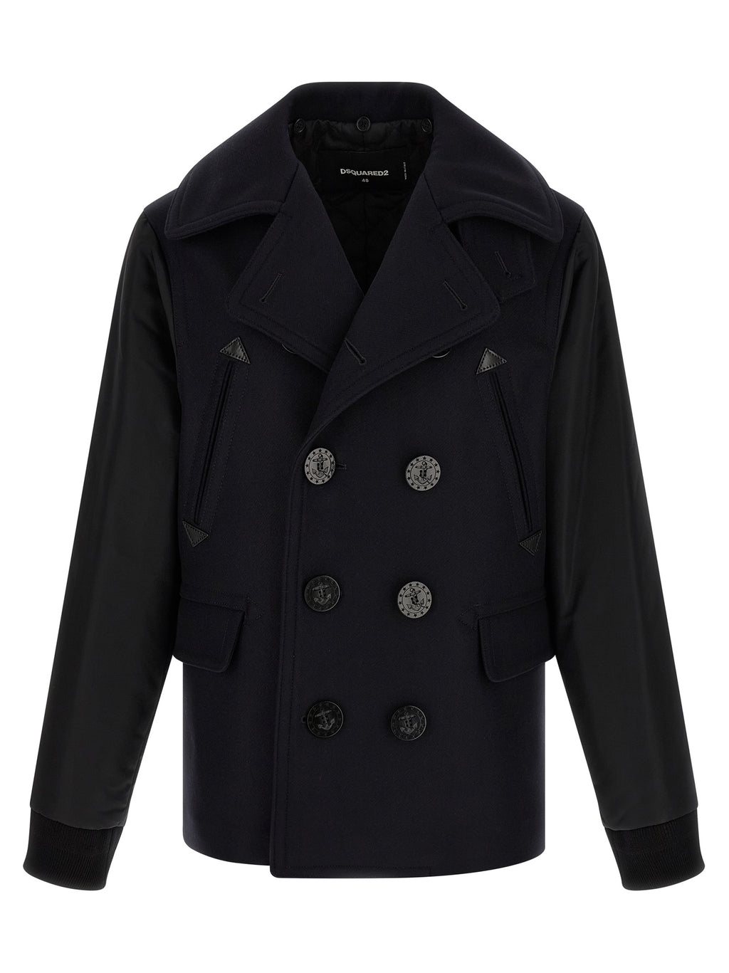 Dsquared² Blue Wool Coat
