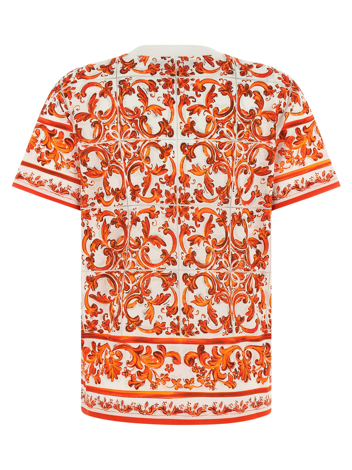 Dolce & Gabbana orangefarbenes Baumwoll-T-Shirt