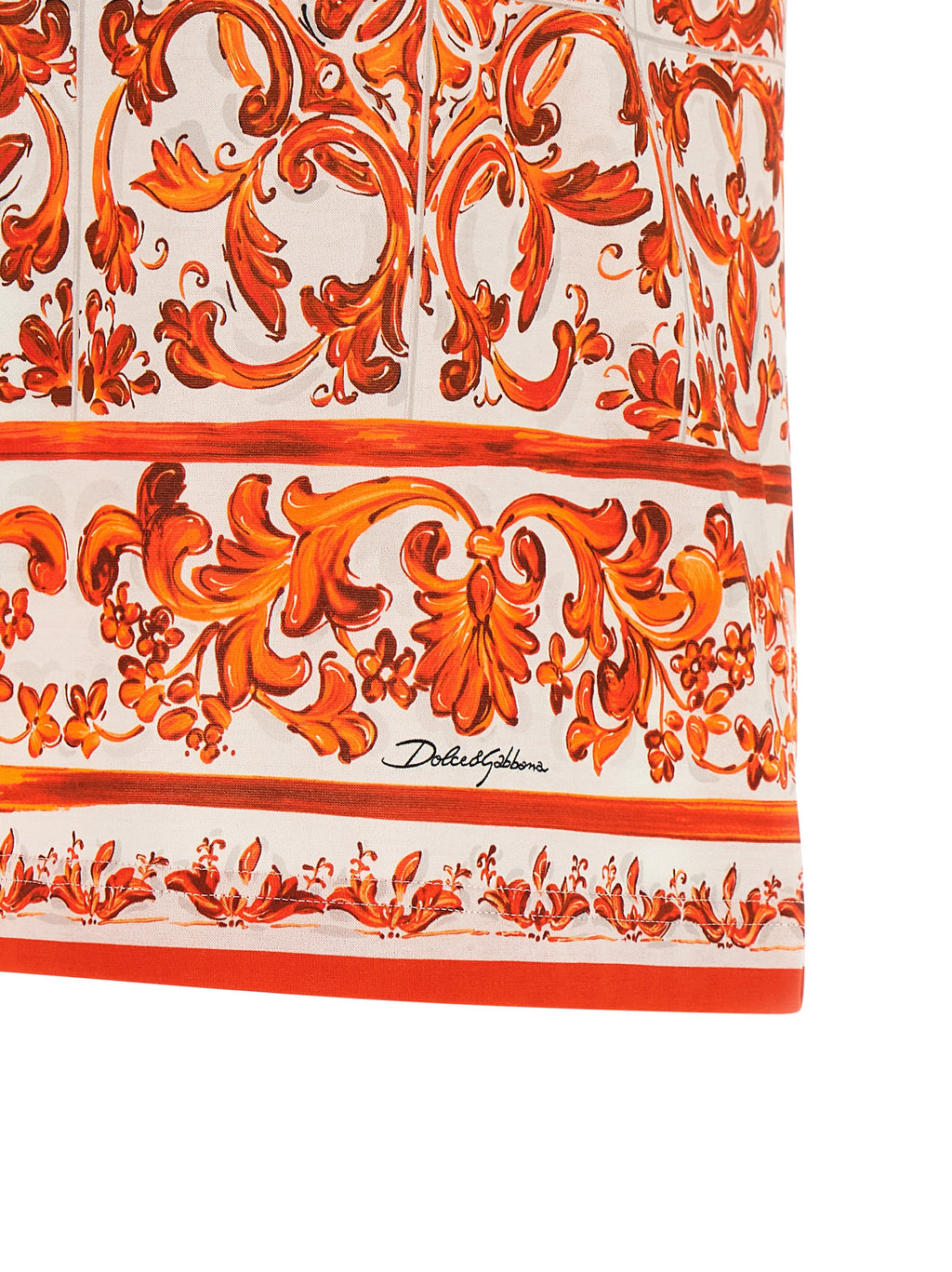 Dolce & Gabbana orangefarbenes Baumwoll-T-Shirt