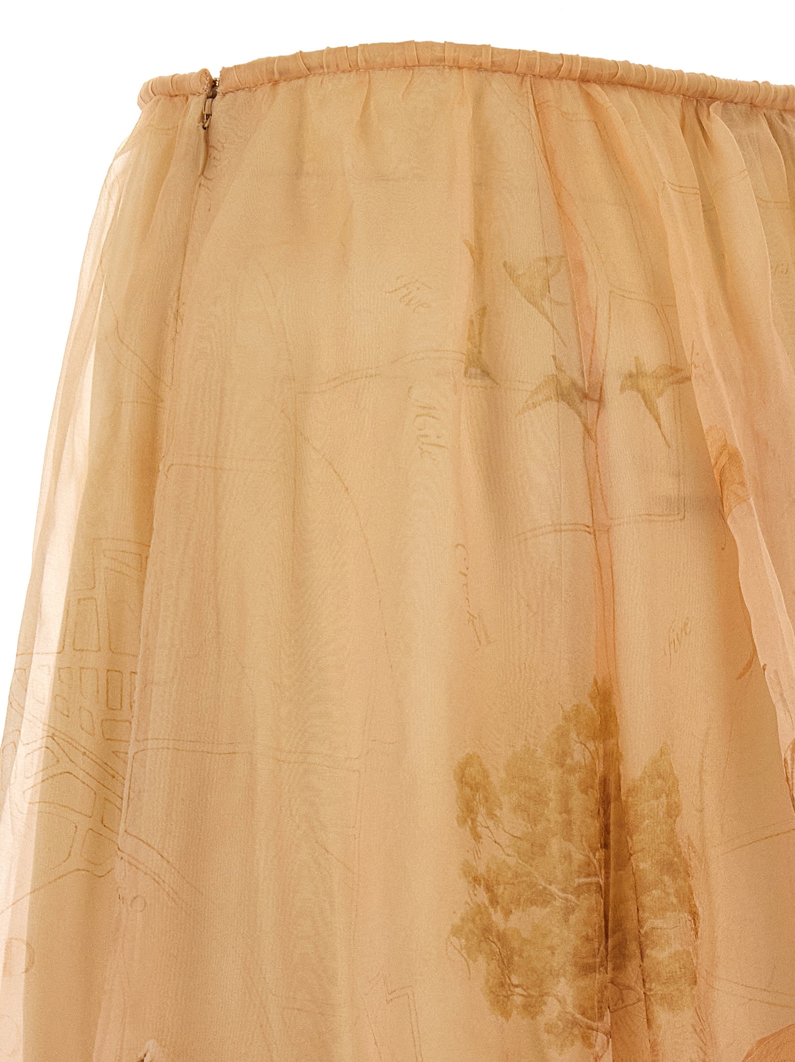 Zimmermann Beige Silk Mini Skirt