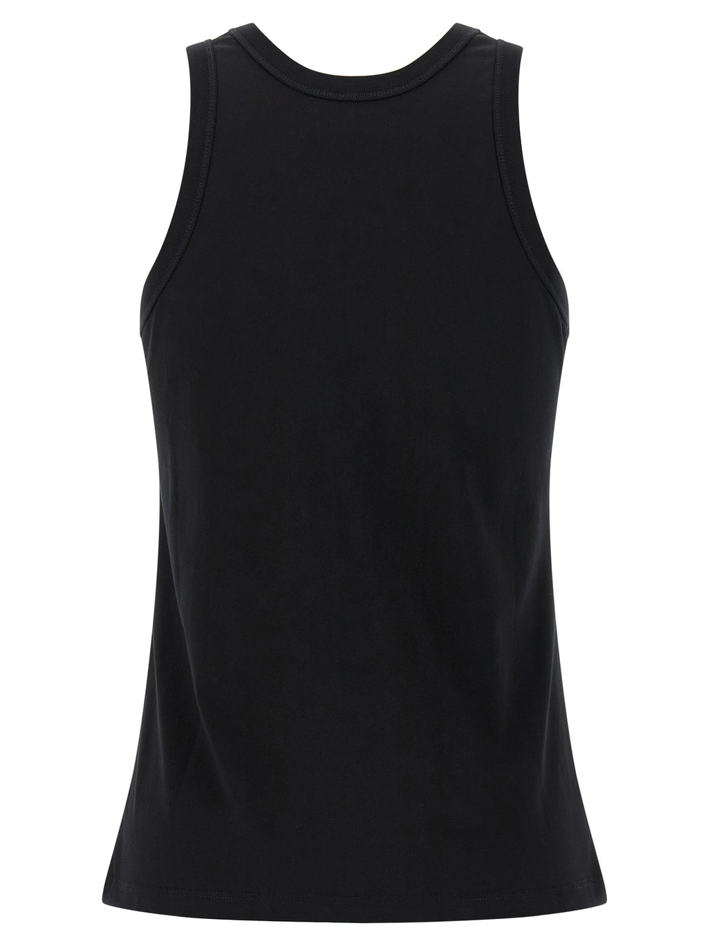 Loulou De Saison Black Cotton Sleeveles T-Shirt