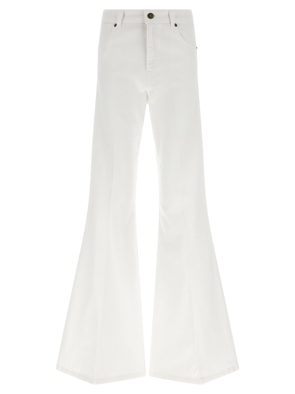 Twinset White Cotton Flared Jeans