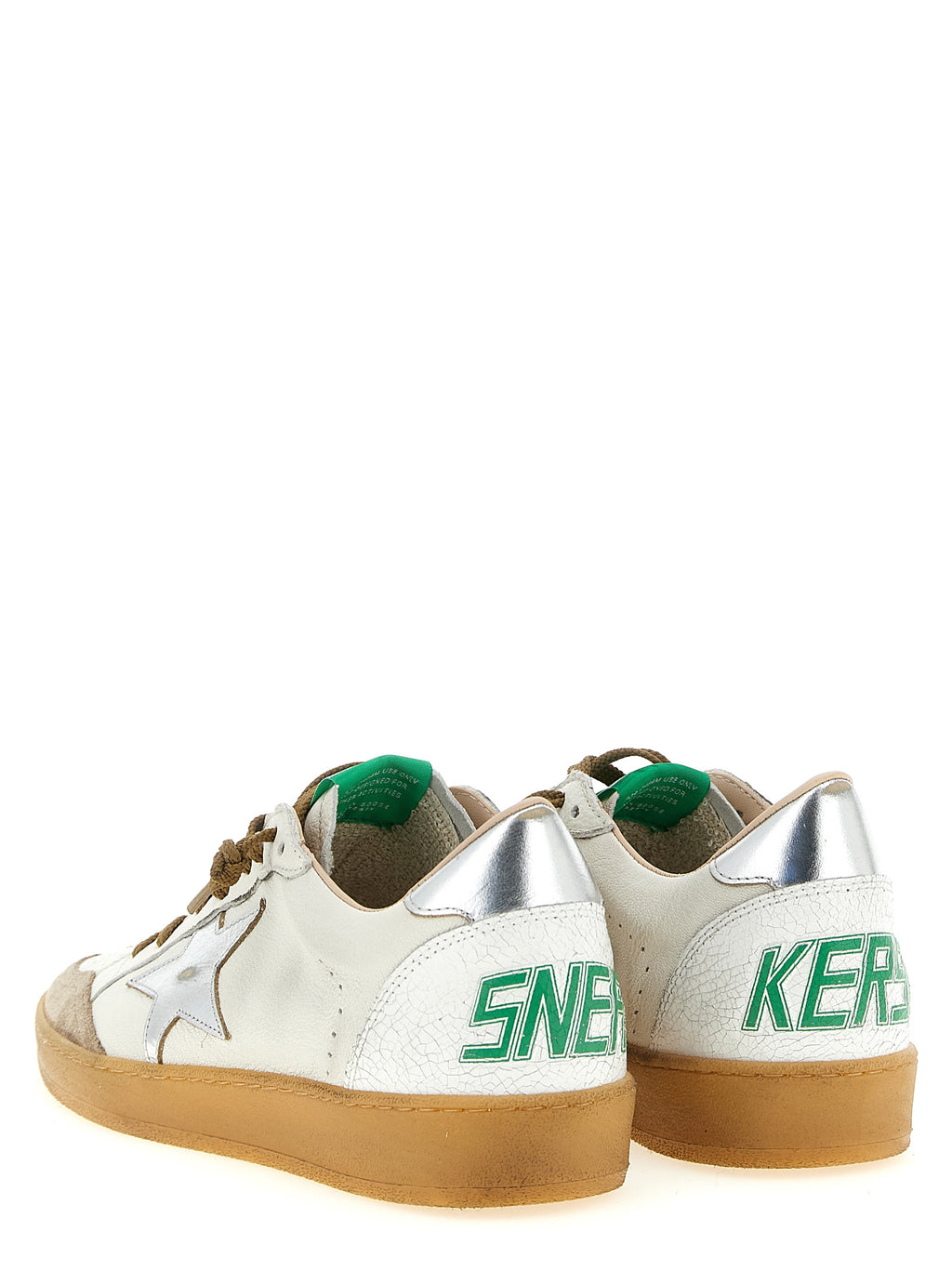 Golden Goose Silver Goatskin Low Top Sneakers