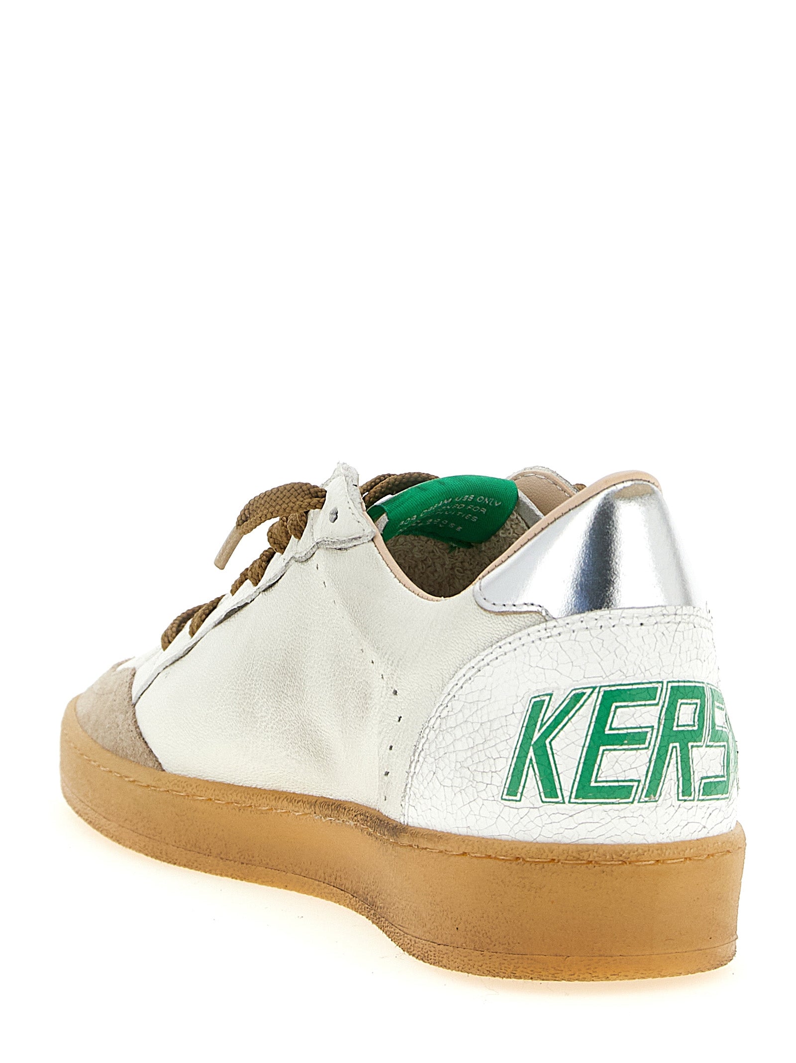 Golden Goose Silver Goatskin Low Top Sneakers