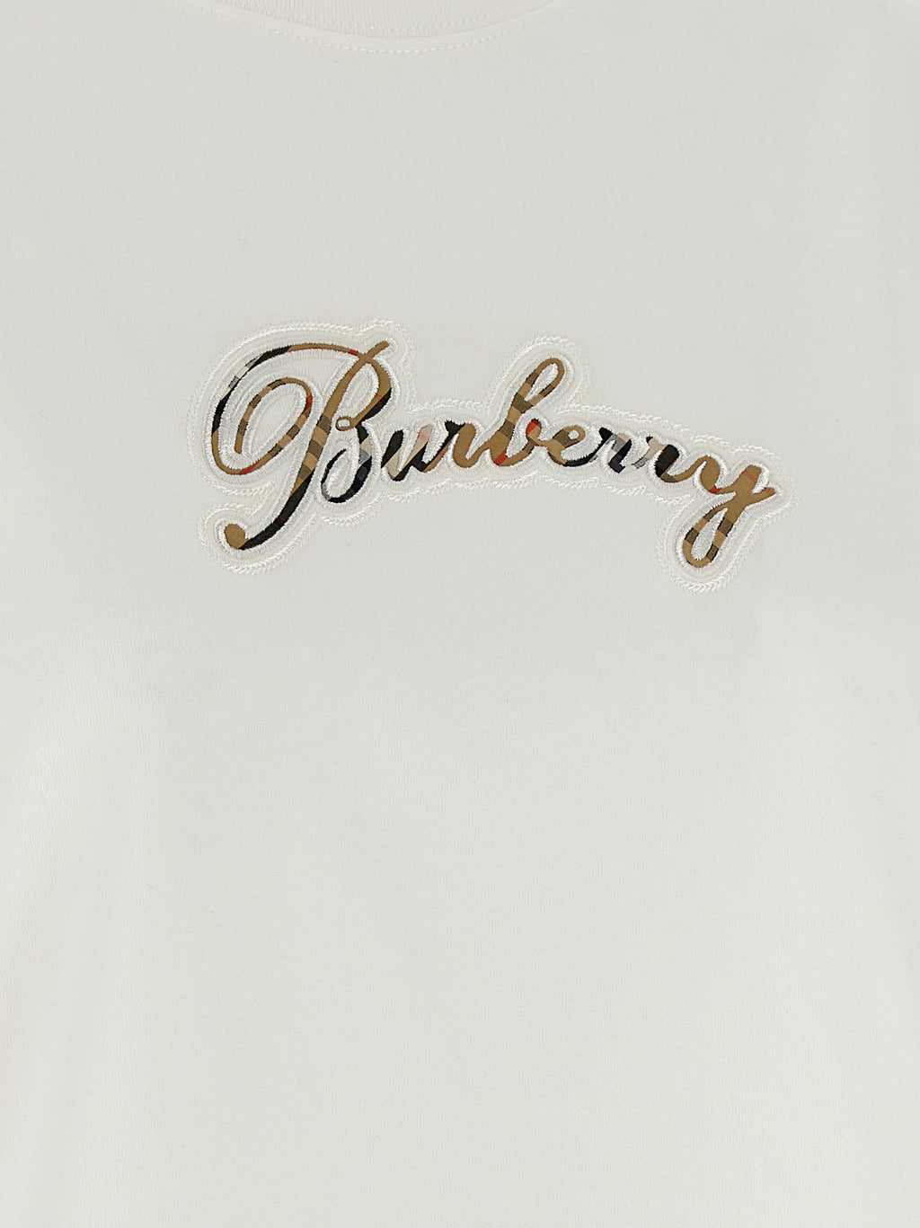 Burberry White Cotton T-Shirt