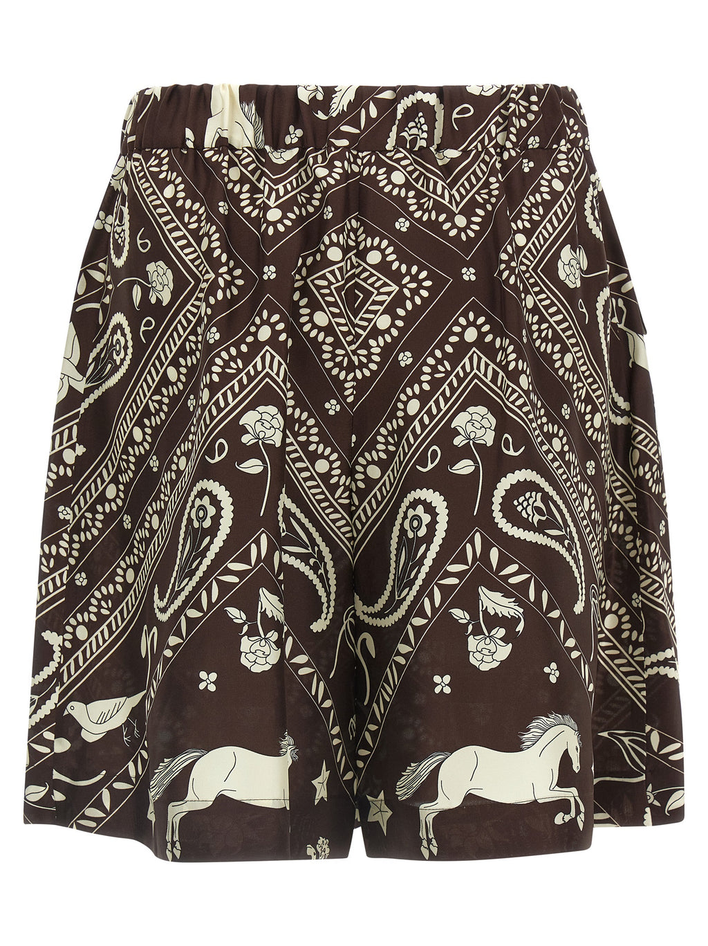 Alberto Biani Brown Silk Bermuda Shorts