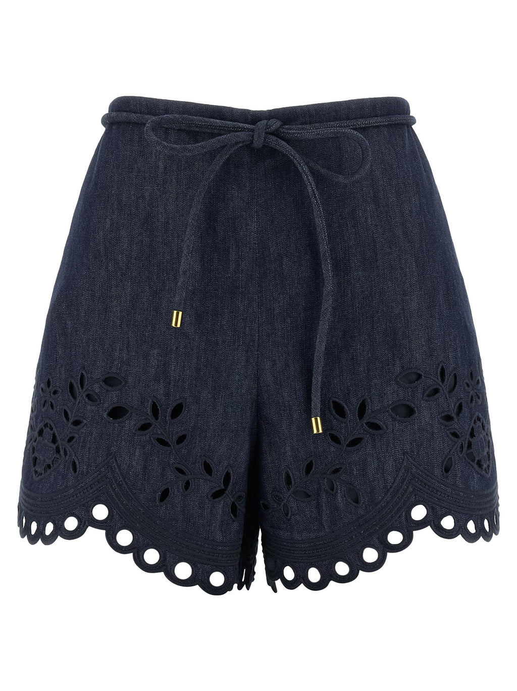 Zimmermann blaue Baumwoll-Bermudashorts