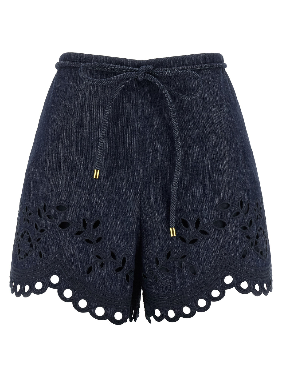 Zimmermann blaue Baumwoll-Bermudashorts