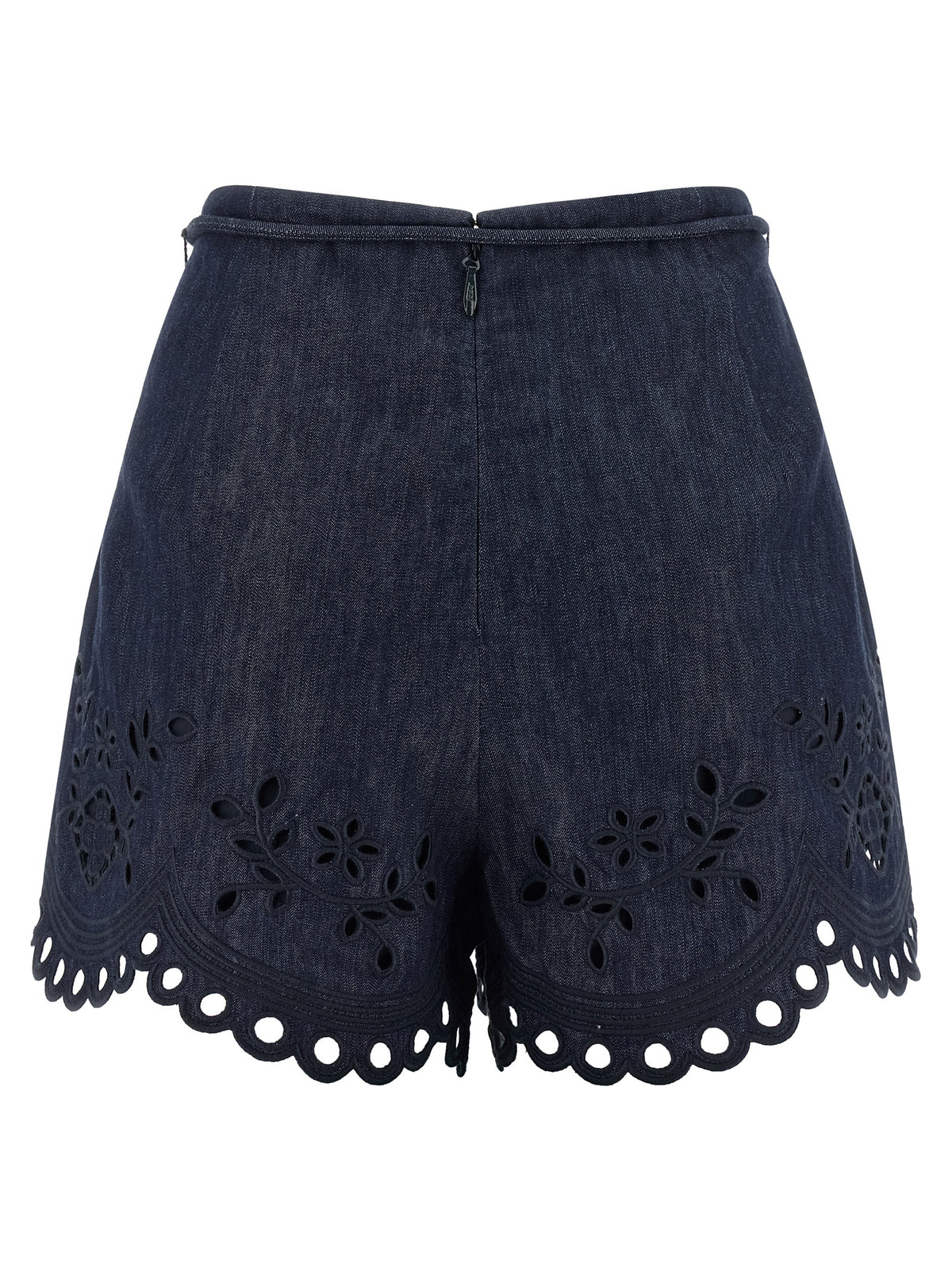Zimmermann blaue Baumwoll-Bermudashorts