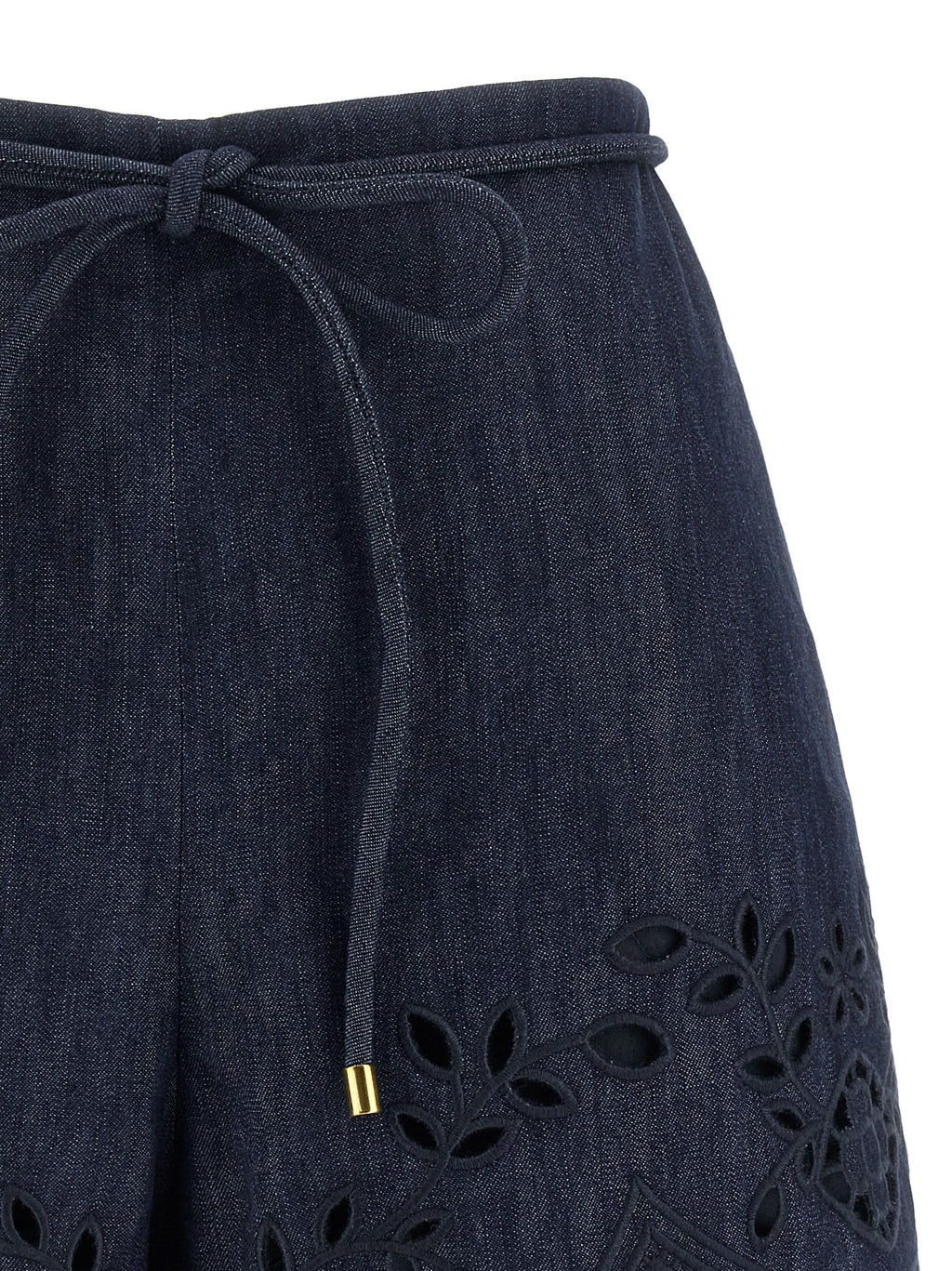 Zimmermann blaue Baumwoll-Bermudashorts