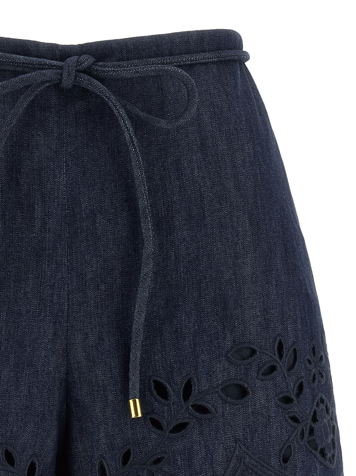 Zimmermann blaue Baumwoll-Bermudashorts