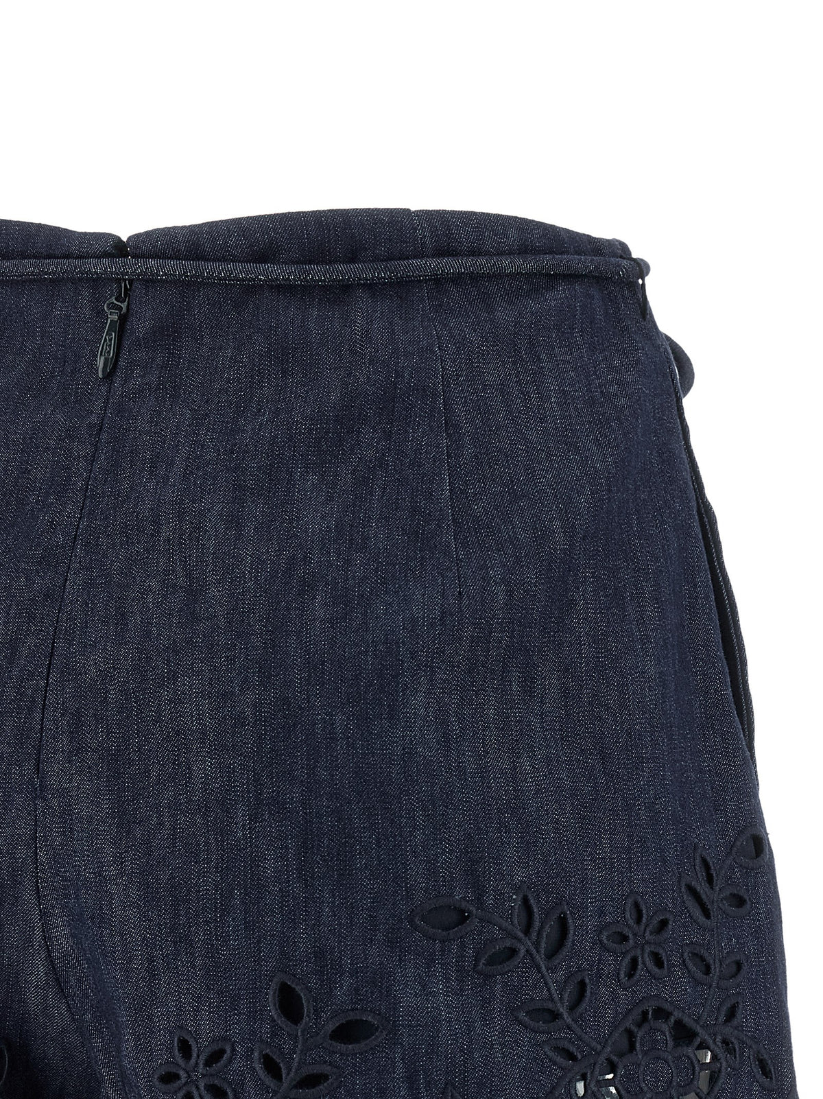 Zimmermann blaue Baumwoll-Bermudashorts