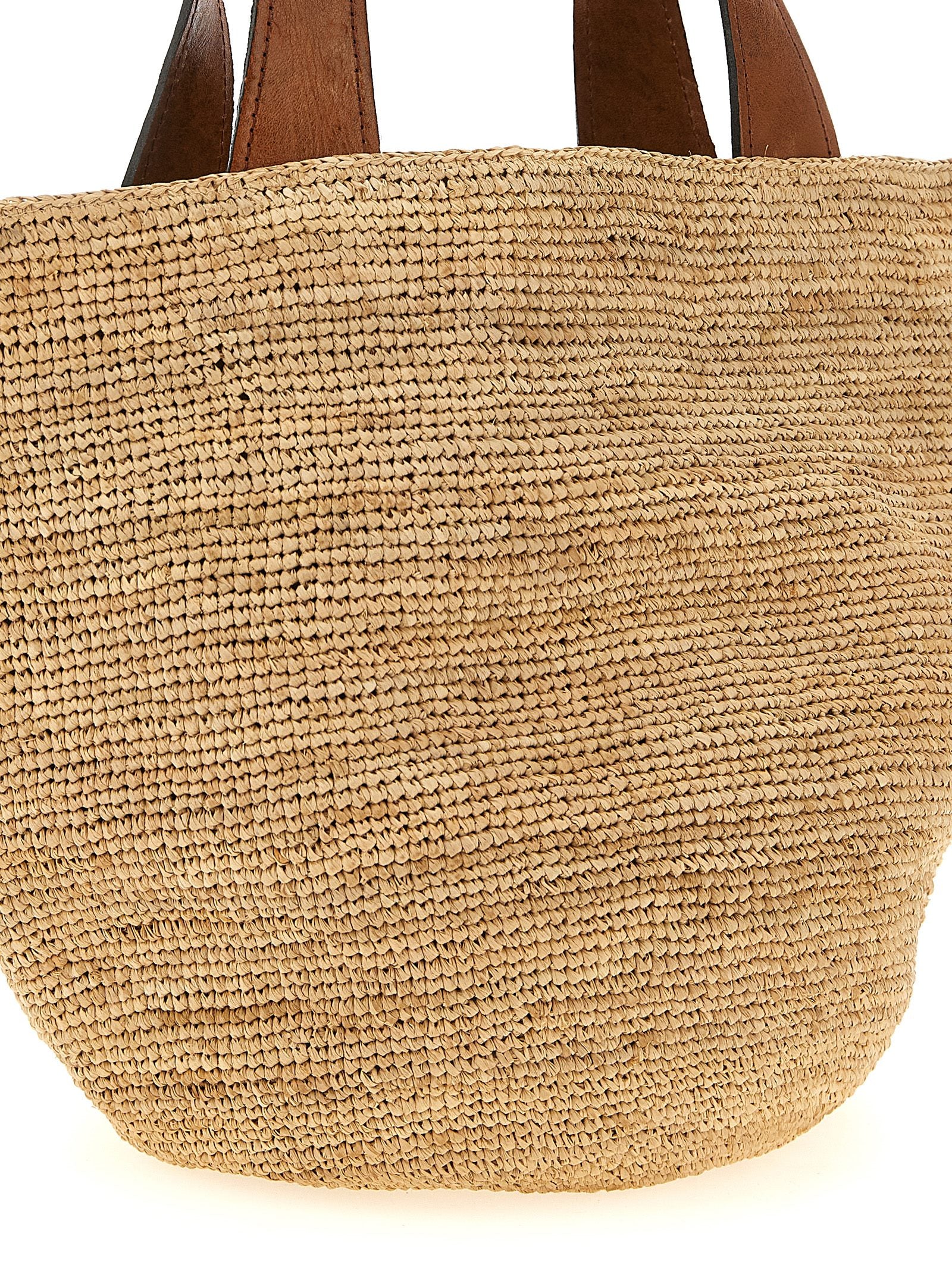 Ibeliv Beige Raffia Handbag