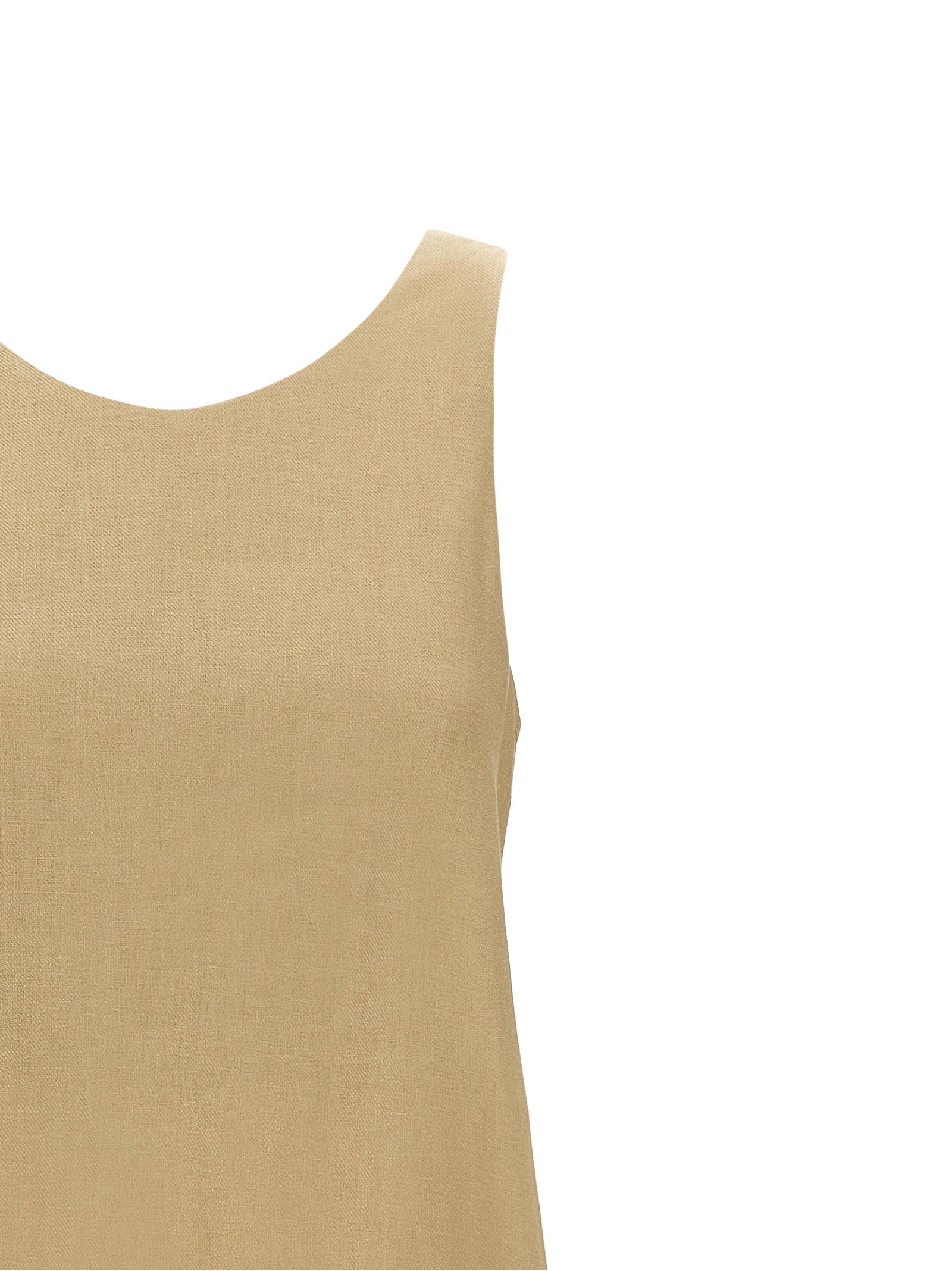 Max Mara Beige Linen Long Dress