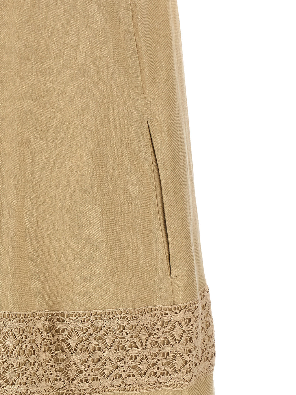Max Mara Beige Linen Long Dress