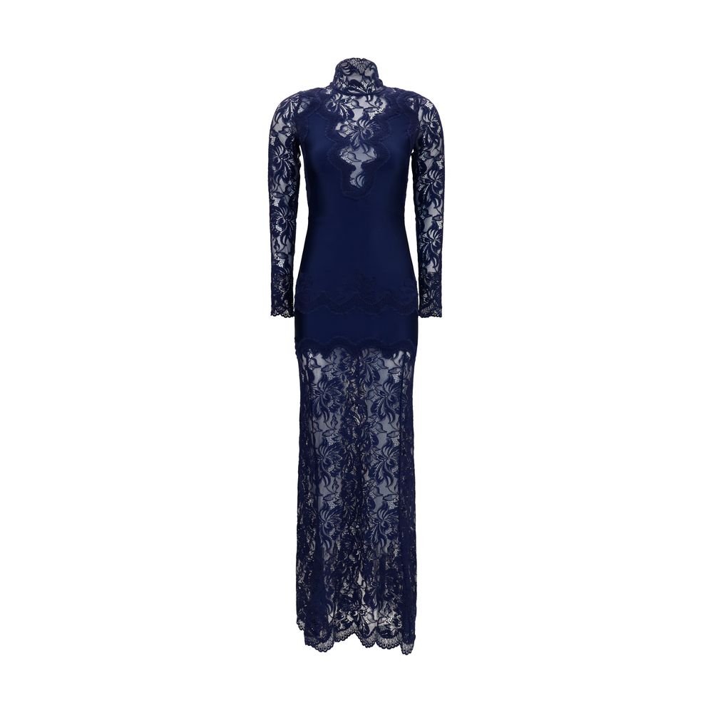Rabanne Blue Polyamide Long Dress