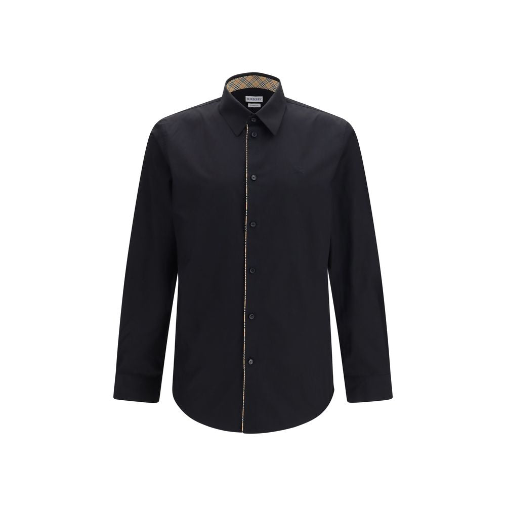 Burberry Schwarzes Baumwollkleidhemd