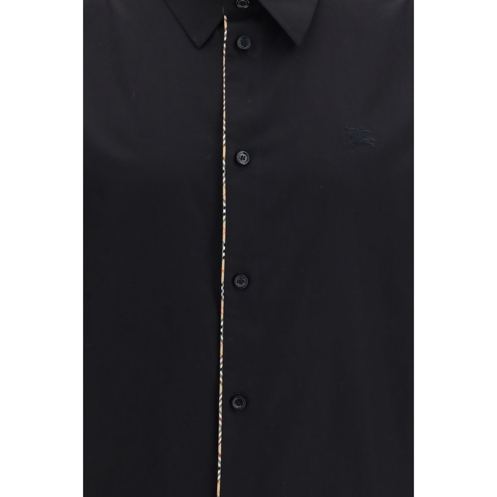 Burberry Schwarzes Baumwollkleidhemd