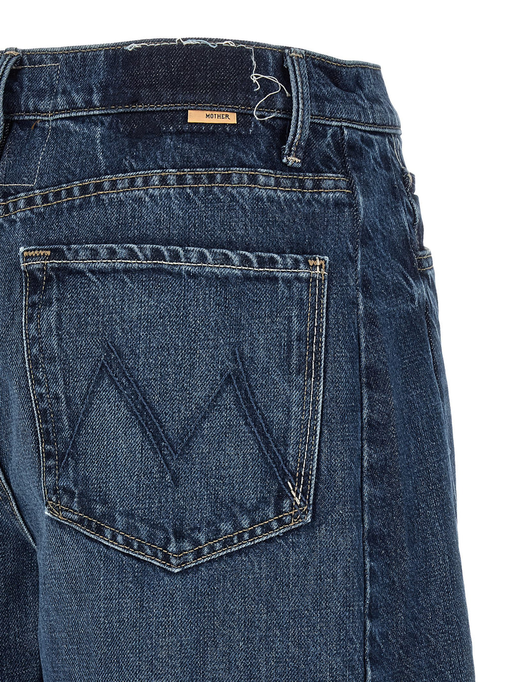 Mother Denim Blue Cotton Bermuda Shorts