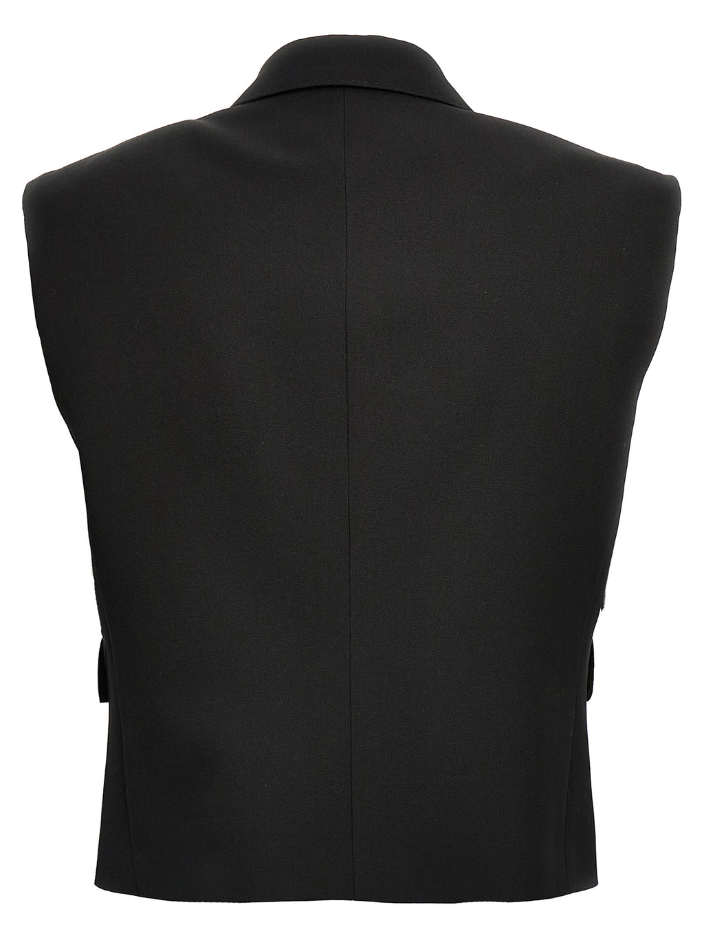 Dolce & Gabbana Black Silk Sleeveless Jacket