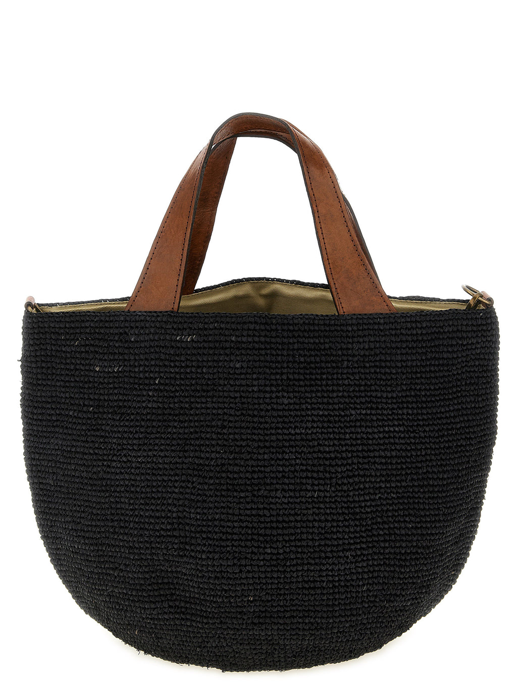 Ibeliv Black Raffia Handbag