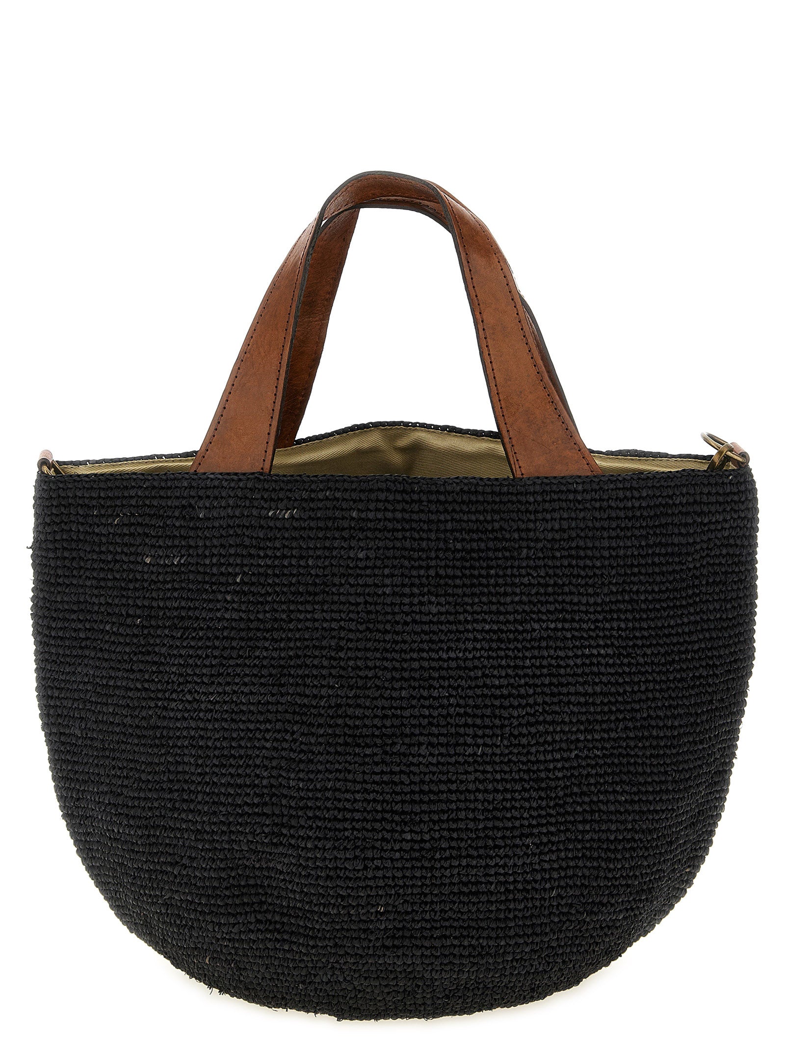 Ibeliv Black Raffia Handbag
