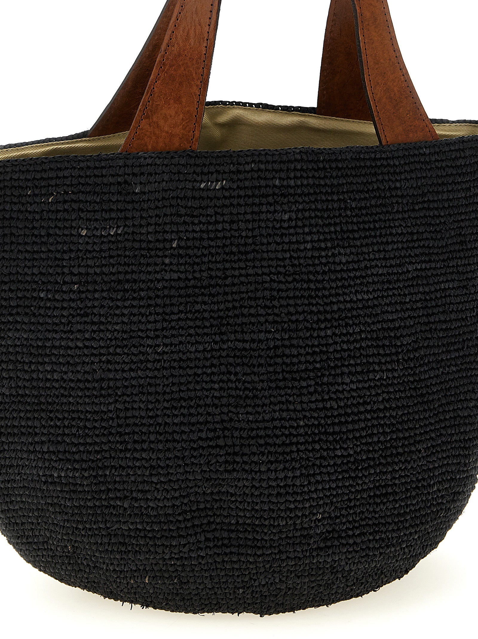 Ibeliv Black Raffia Handbag