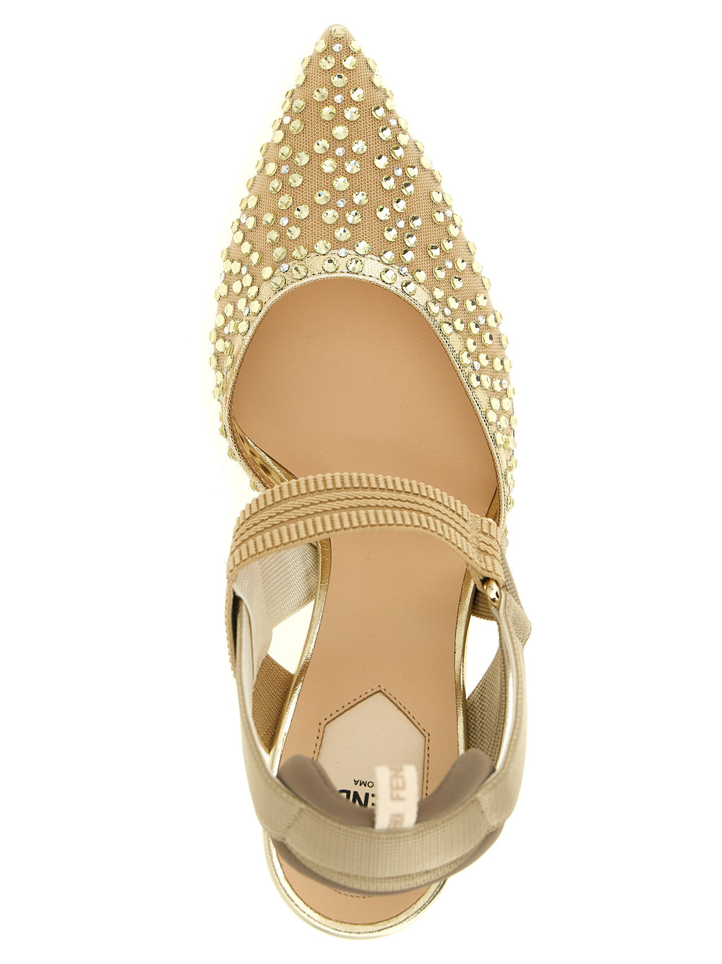 Fendi Beige Polyamide High Heel Pumps