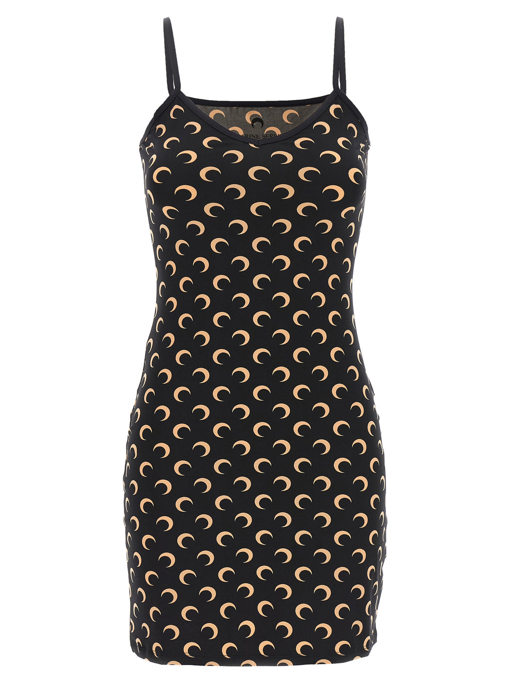 Marine Serre Black Polyamide Short Dress