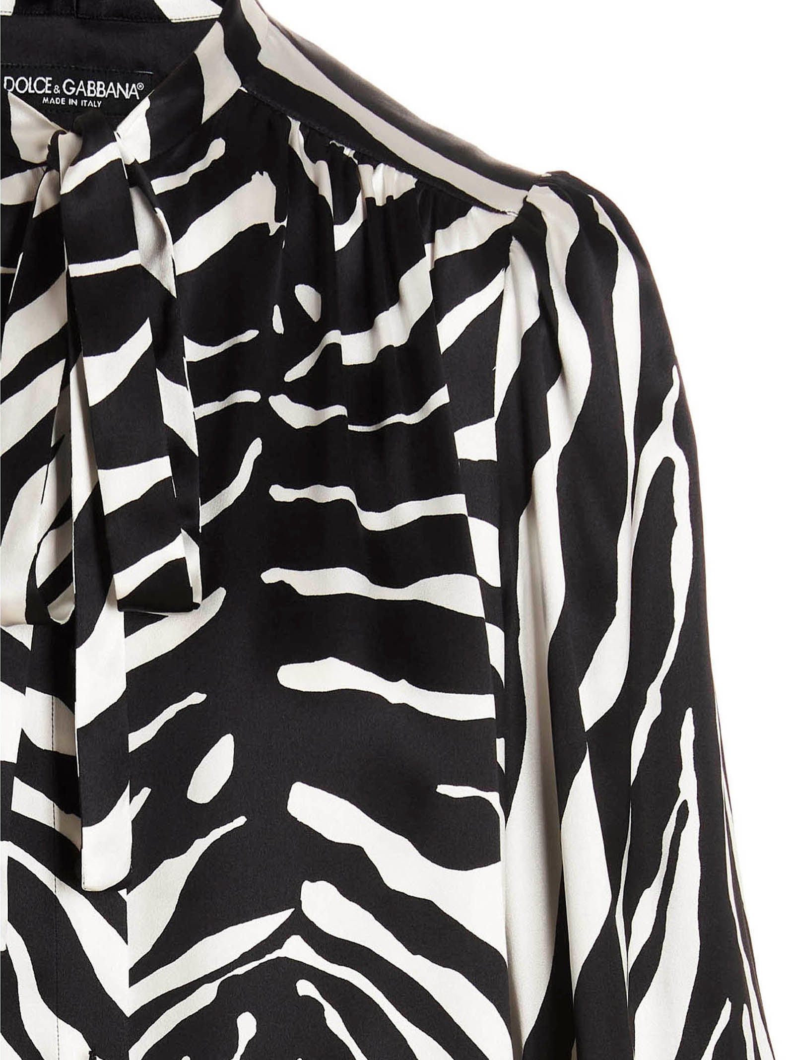 Dolce & Gabbana Bicolor Silk Blouse