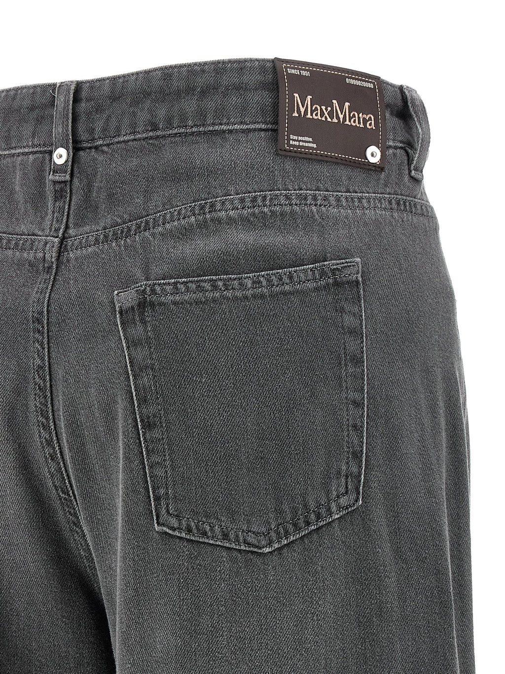 'S Max Mara Gray Cotton Cropped Jeans