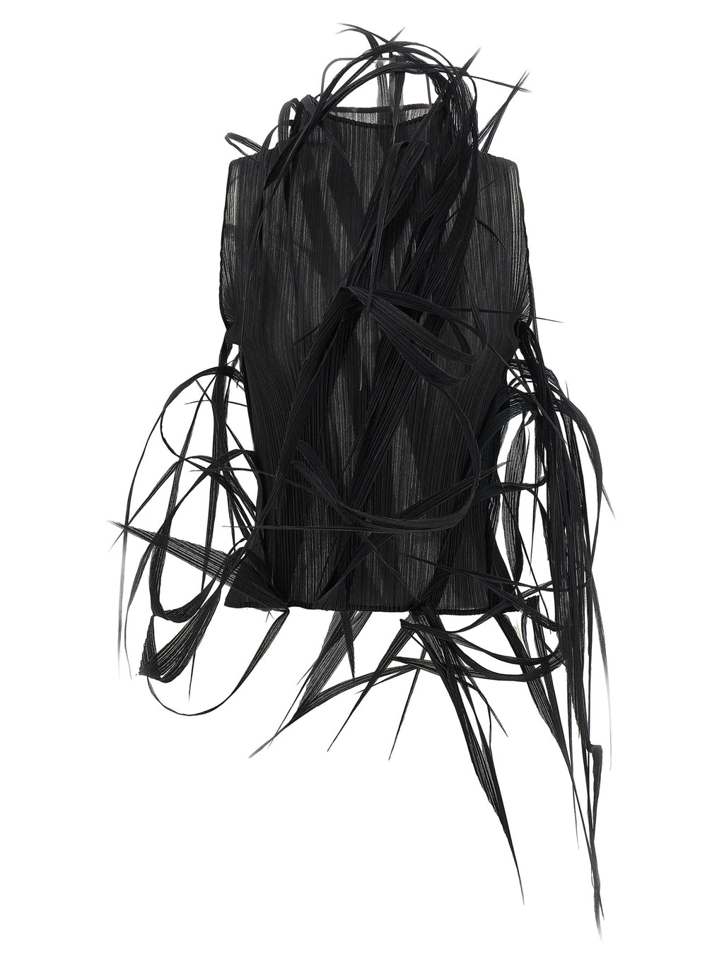 Issey Miyake Black Polyester Tank Tops