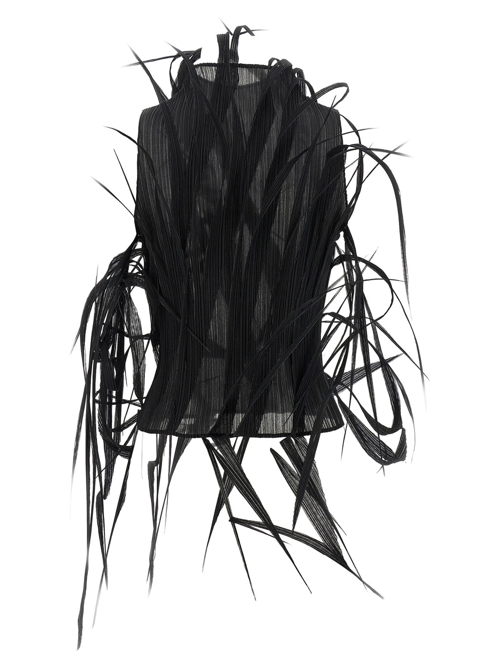 Issey Miyake Black Polyester Tank Tops