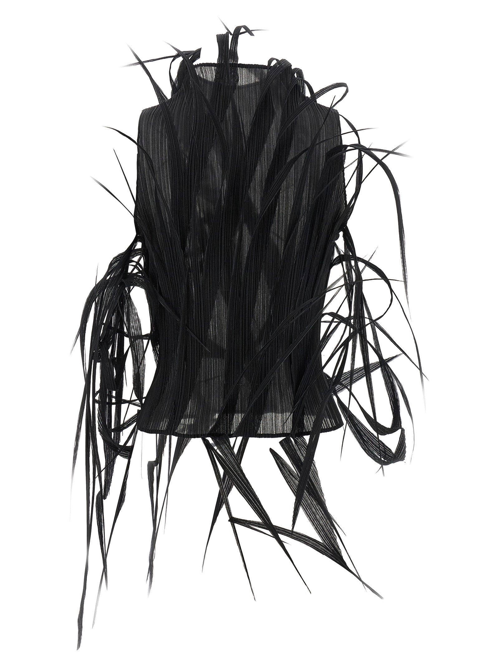 Issey Miyake Black Polyester Tank Tops