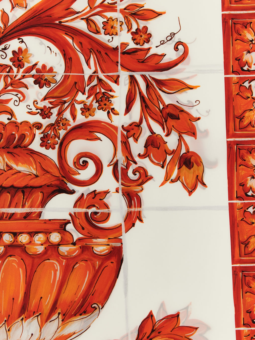 Dolce & Gabbana Orange Silk Umbrella