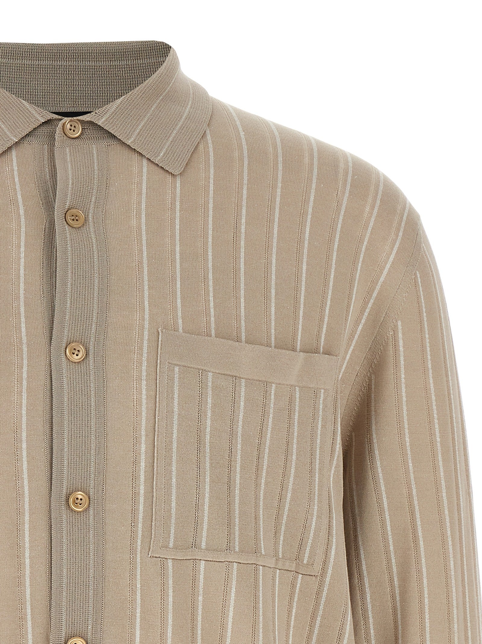Brioni Beige Cotton Blouse
