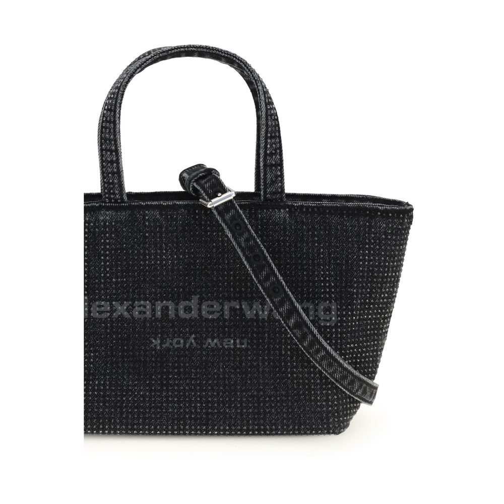 Alexander Wang Graue Baumwoll-Umhängetasche