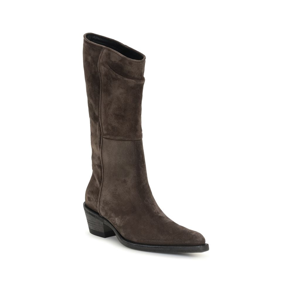 Khaite Ankle Boots aus braunem Leder