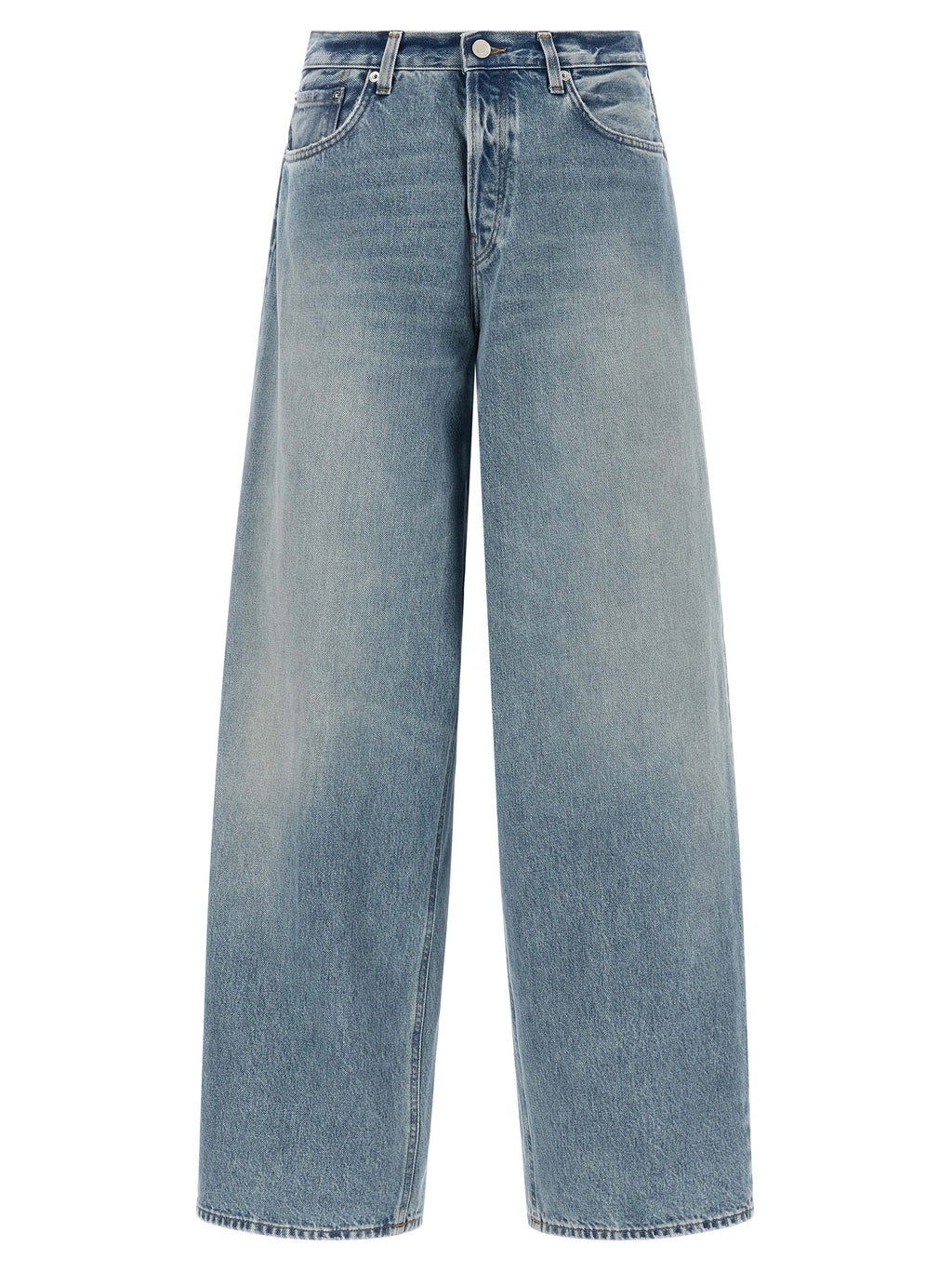 Haikure Blue Cotton Relaxed Fit Jeans