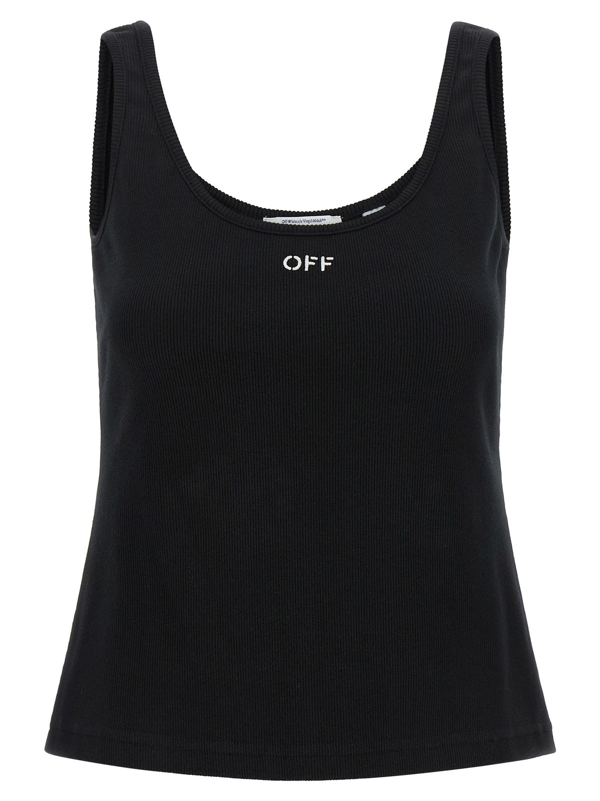 Off-White Tanktops aus schwarzer Baumwolle