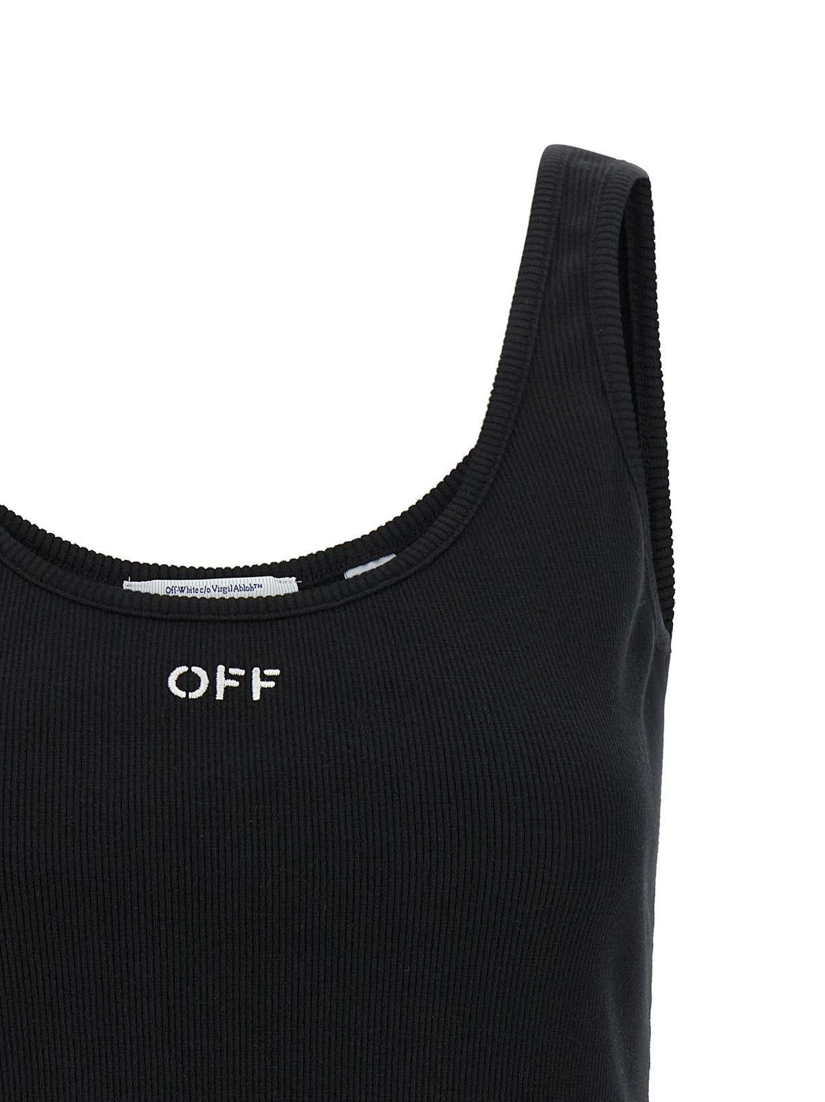 Off-White Tanktops aus schwarzer Baumwolle