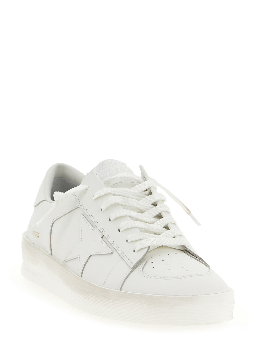 Golden Goose White Cowhide Low Top Sneakers
