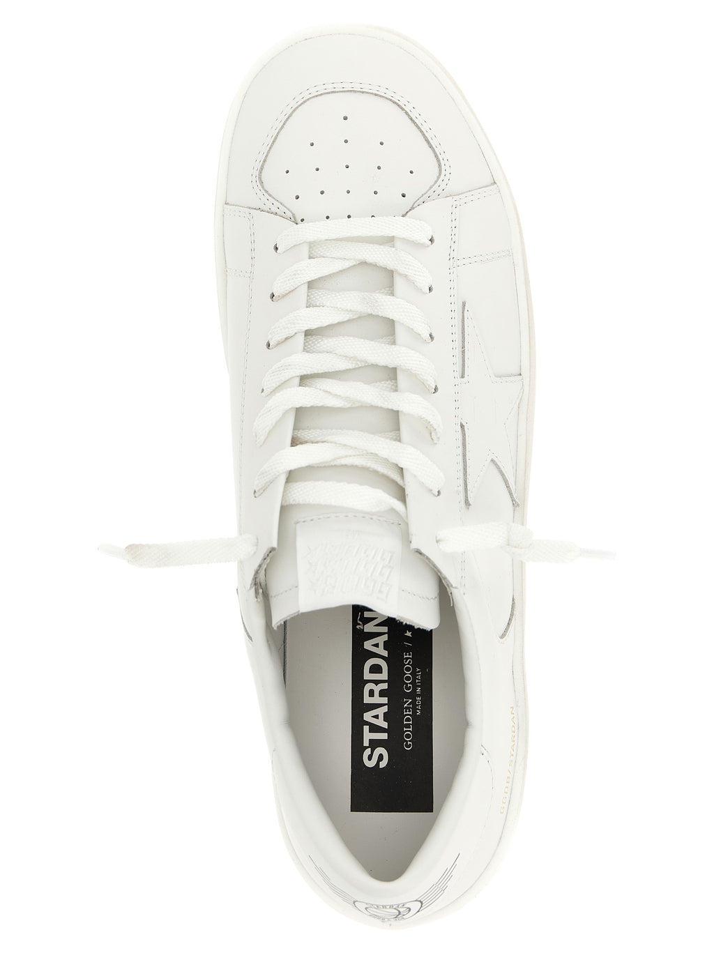 Golden Goose White Cowhide Low Top Sneakers