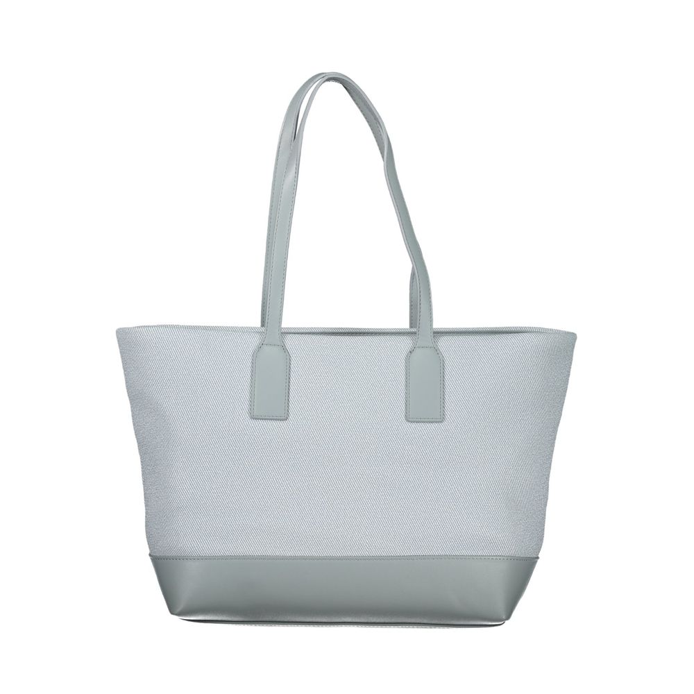 Mario Valentino Damen-Tasche aus blauem Polyurethan