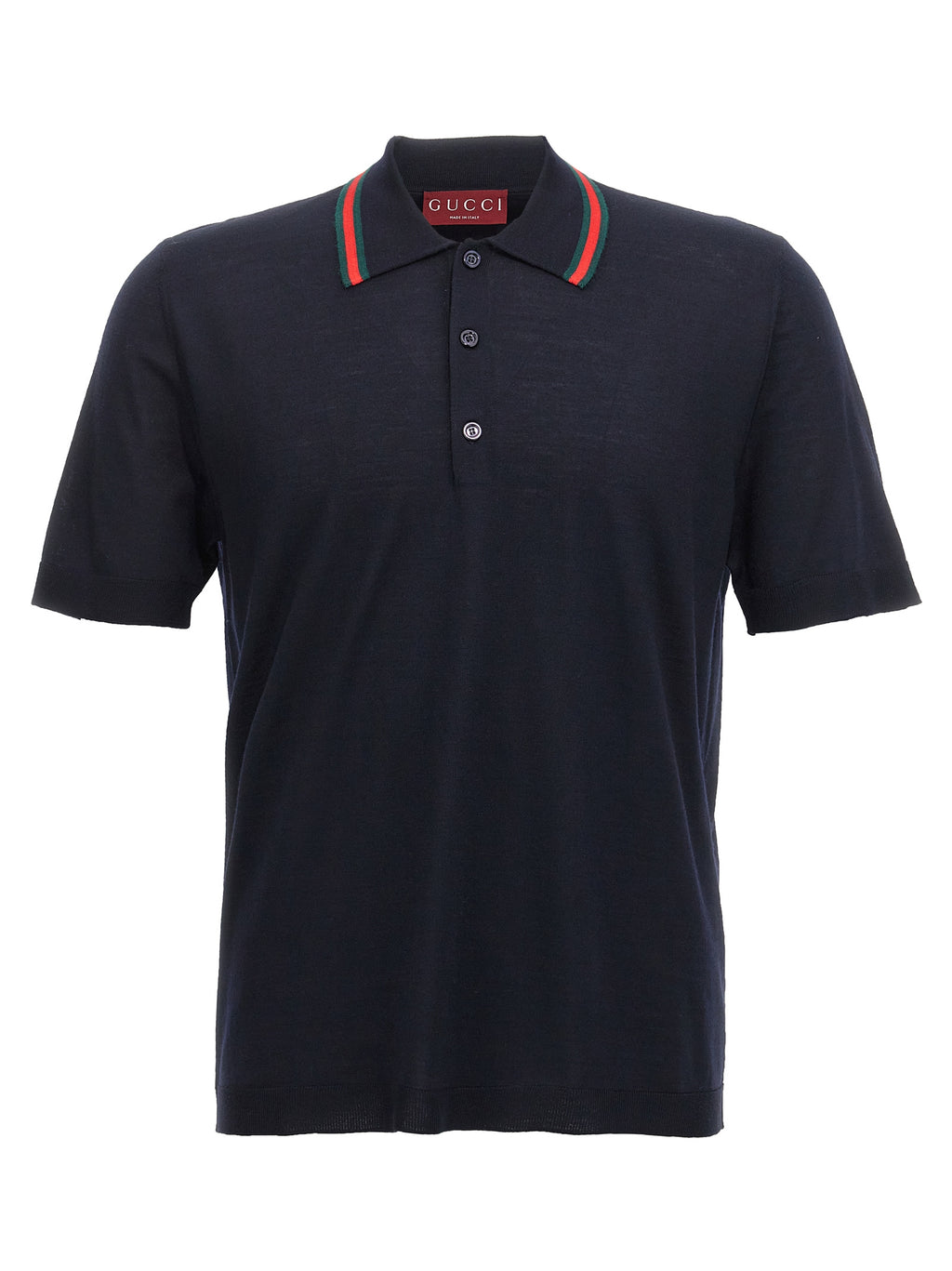 Gucci Polohemd aus blauer Wolle
