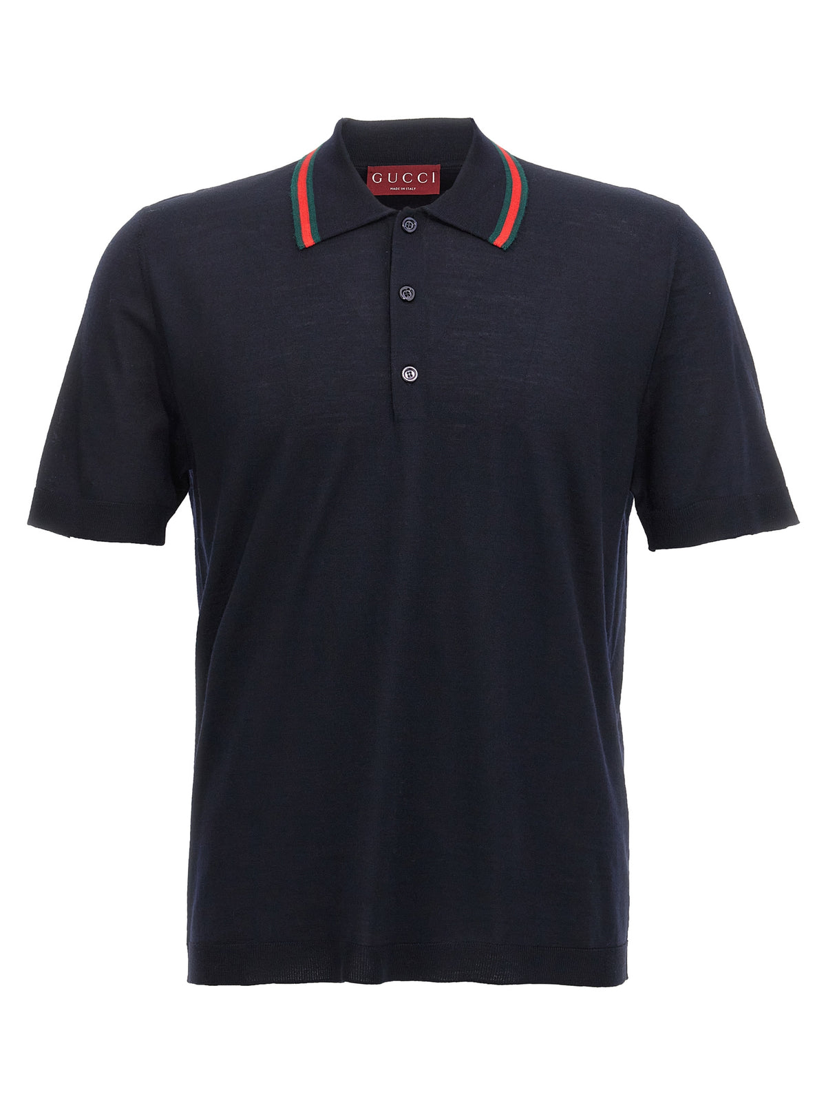 Gucci Polohemd aus blauer Wolle