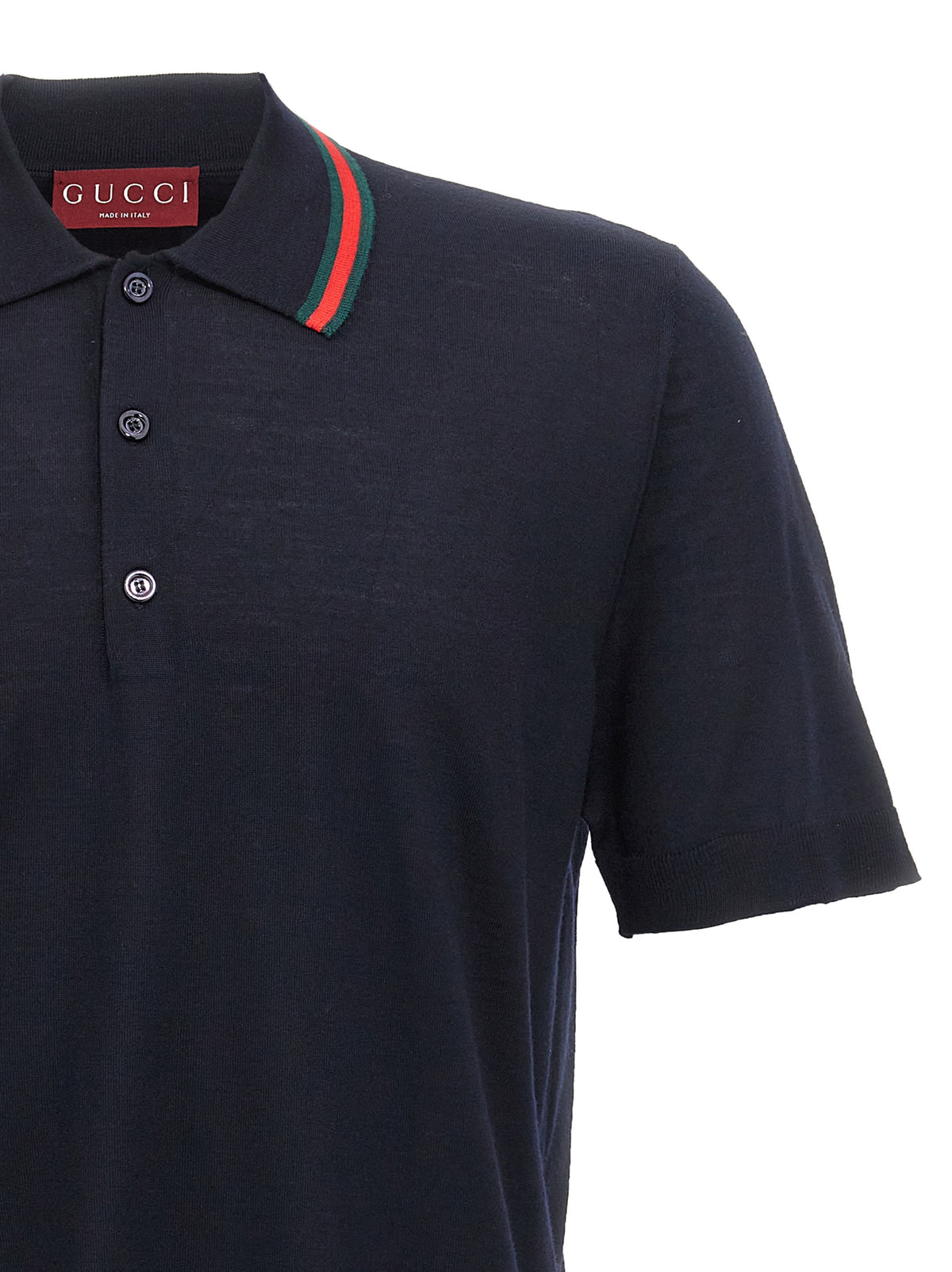 Gucci Polohemd aus blauer Wolle