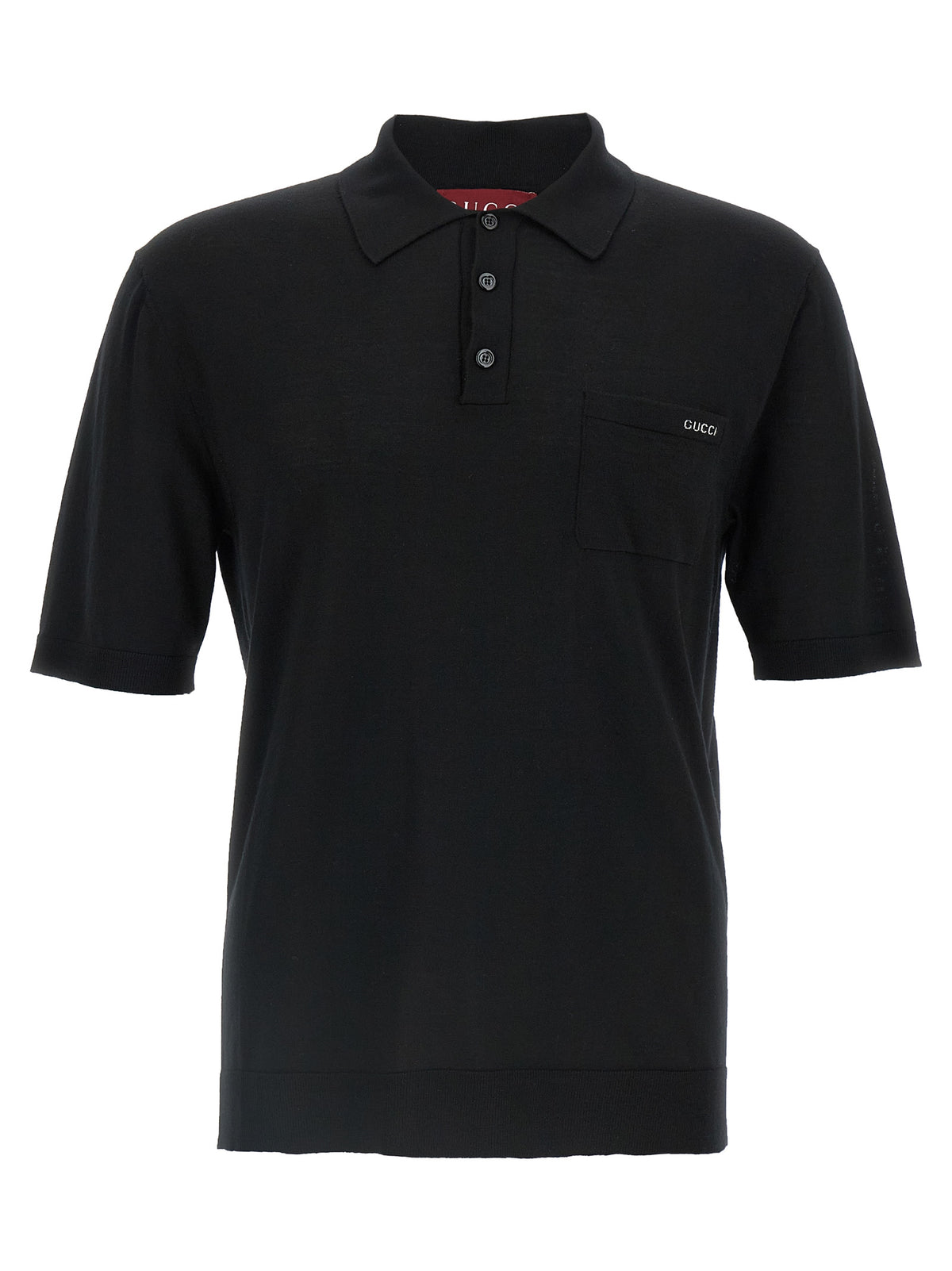 Gucci Polohemd aus schwarzer Wolle